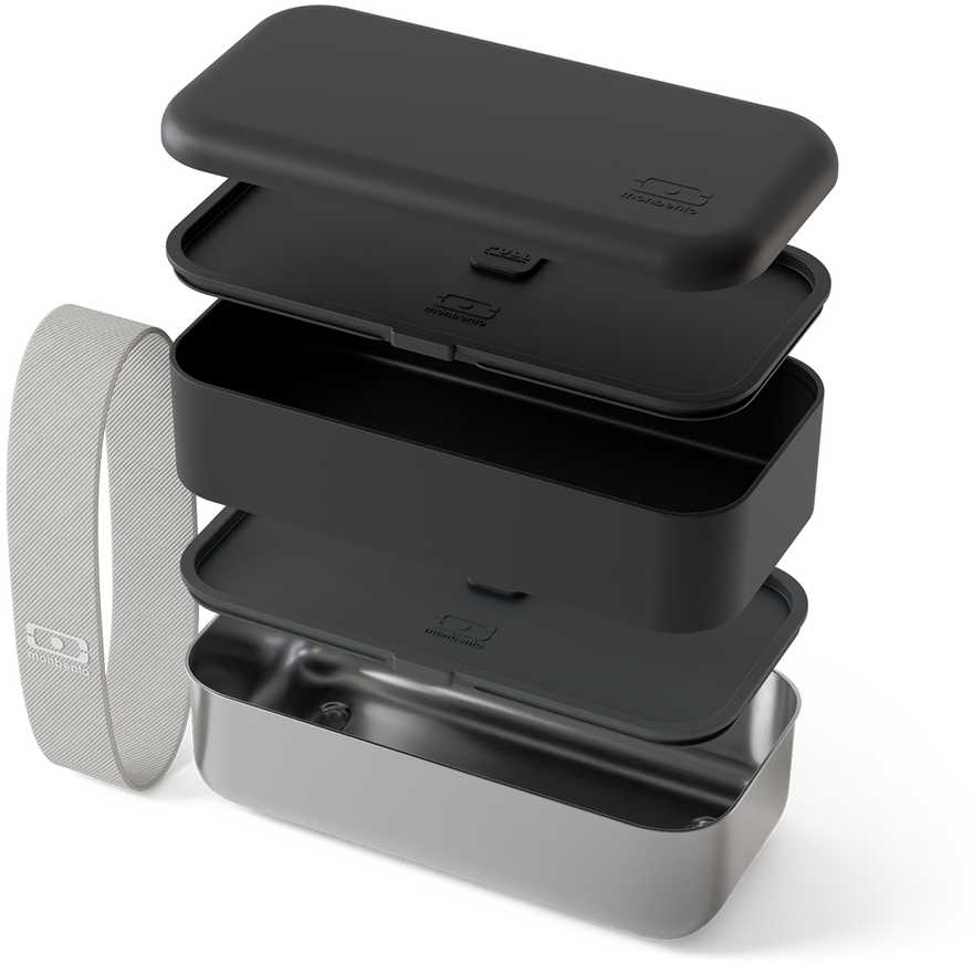 Monbento Sense Original bento Priešpiečių dėžutė 1.2L Noir Onyx
