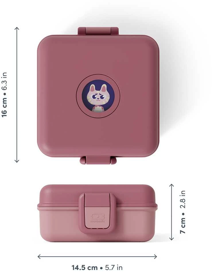 Monbento Snacky lunchbox vaikams 0,85 l Rožinė Blush
