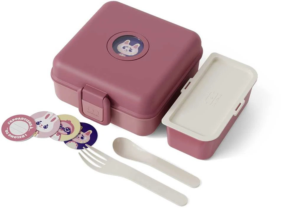Monbento Snacky lunchbox vaikams 0,85 l Rožinė Blush