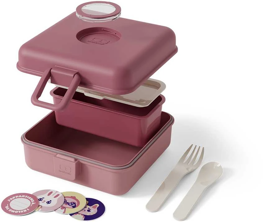 Monbento Snacky lunchbox vaikams 0,85 l Rožinė Blush