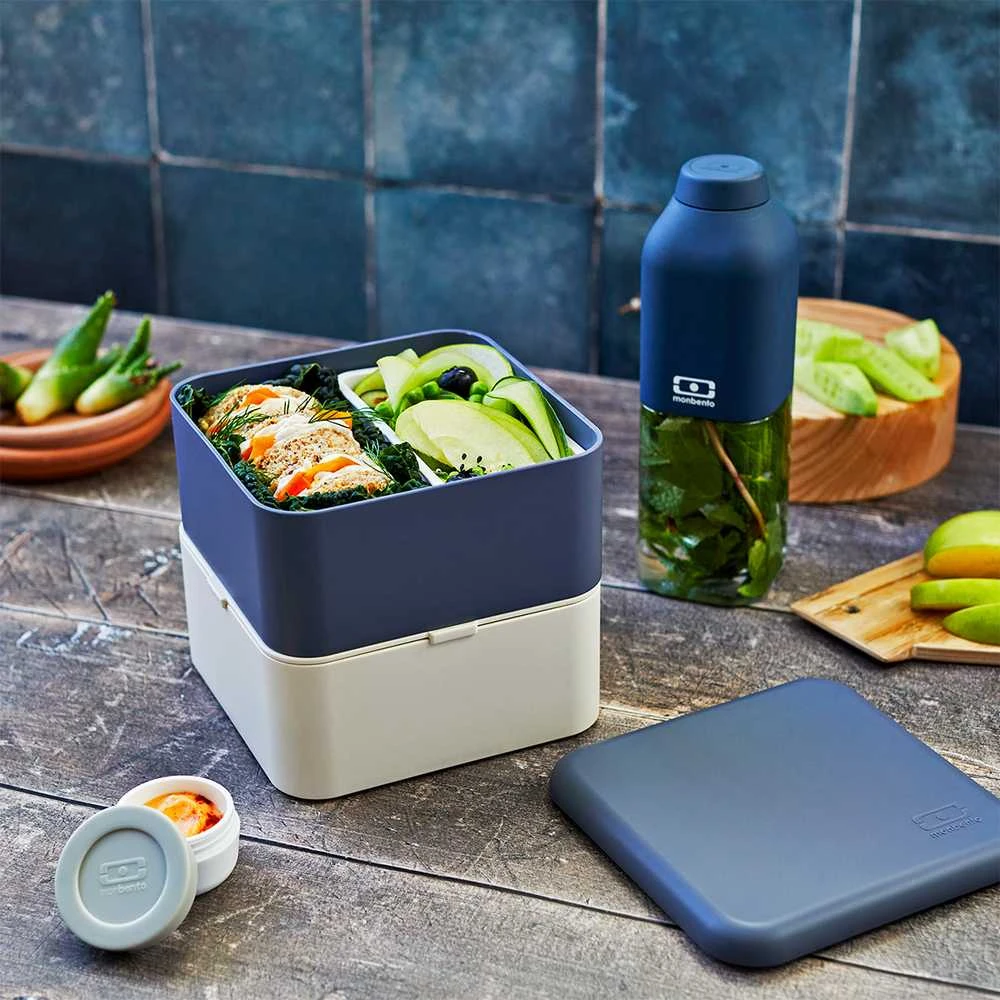 Mėlyna Monbento Bento Square Natural Mėlyna mėlyna