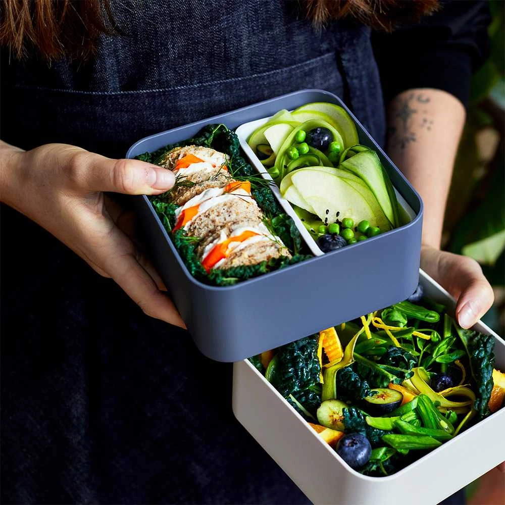 Mėlyna Monbento Bento Square Natural Mėlyna mėlyna
