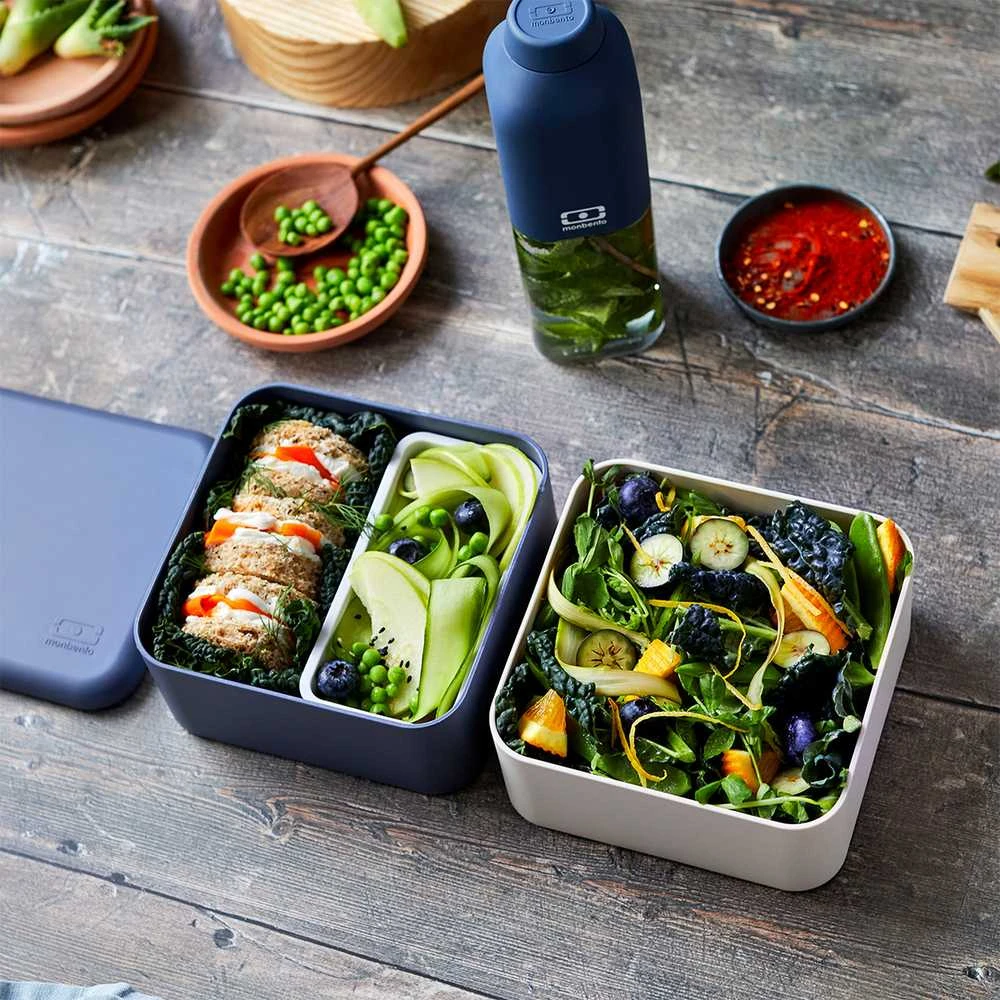 Mėlyna Monbento Bento Square Natural Mėlyna mėlyna