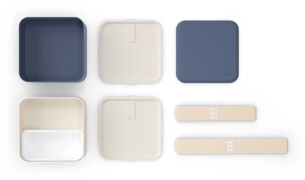 Mėlyna Monbento Bento Square Natural Mėlyna mėlyna