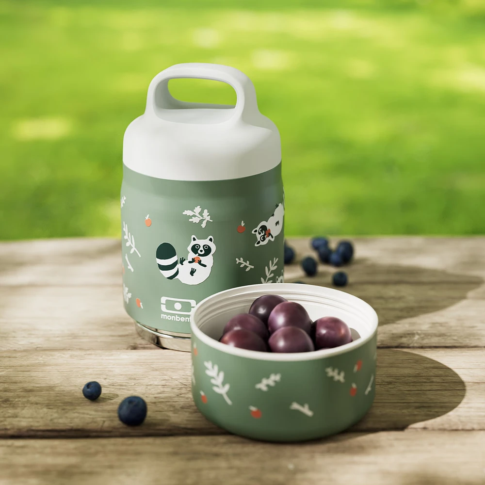 Monbento termos obiadowy vaikams Handy 500ml Žalias Raccoon