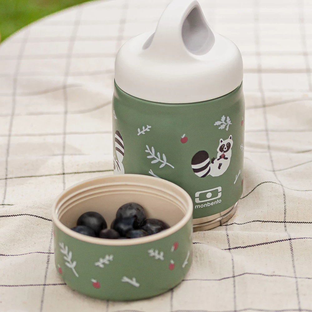 Monbento termos obiadowy vaikams Handy 500ml Žalias Raccoon