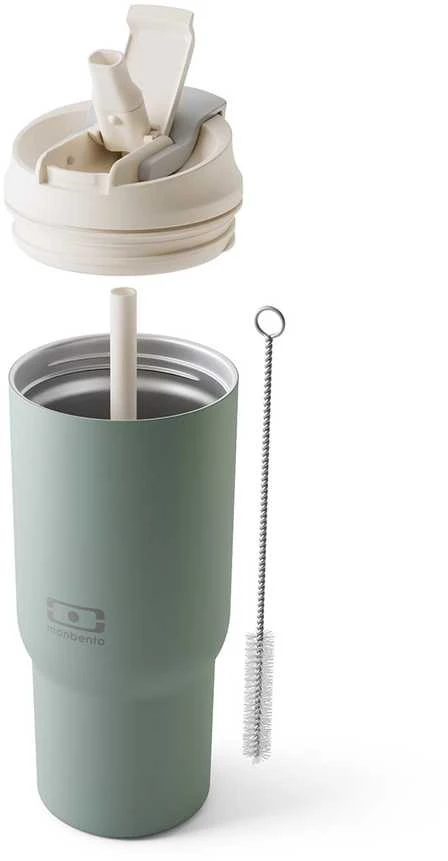 Monbento kelioninis termo puodelis 0,6 l, žalias, natūralus