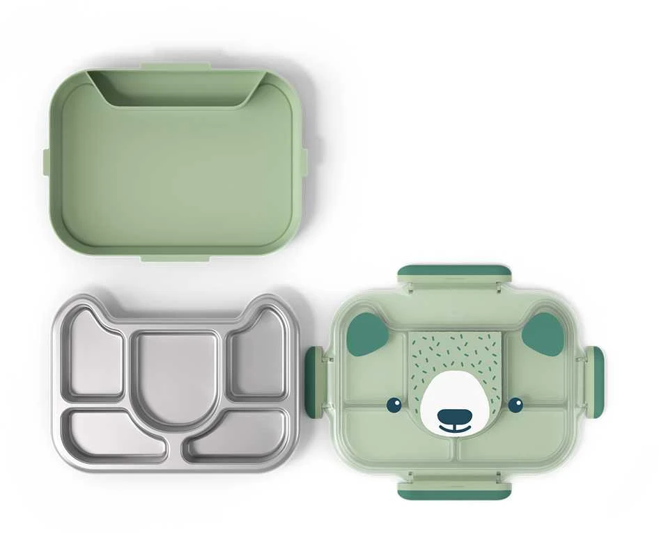 Monbento Wonder lunchbox vaikams 0,95 l Žalias Bear