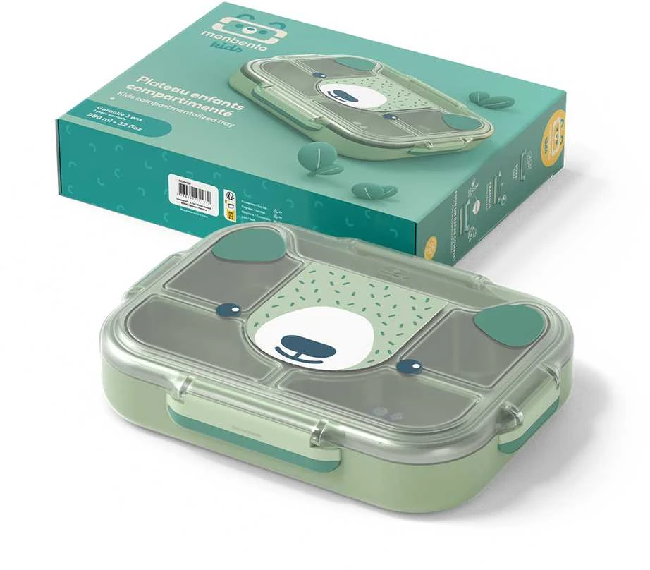 Monbento Wonder lunchbox vaikams 0,95 l Žalias Bear