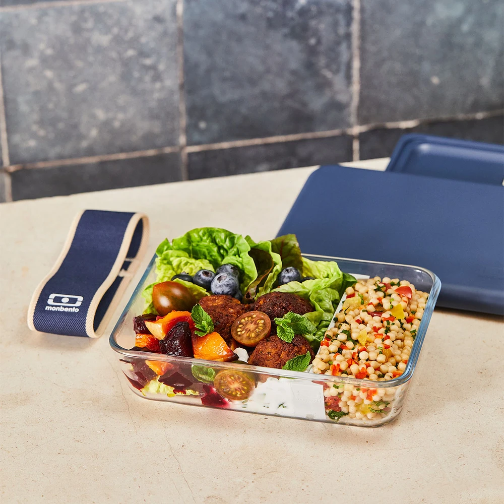 Monbento x Pyrex Priešpiečių dėžutė stiklinis Pure - Mėlyna Natural