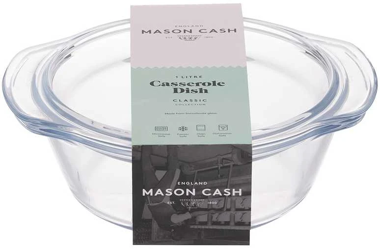 MASON CASH (RAYWARE GROUP) MC-Glass karščiui atsparus indas, 1l. su dangteliu