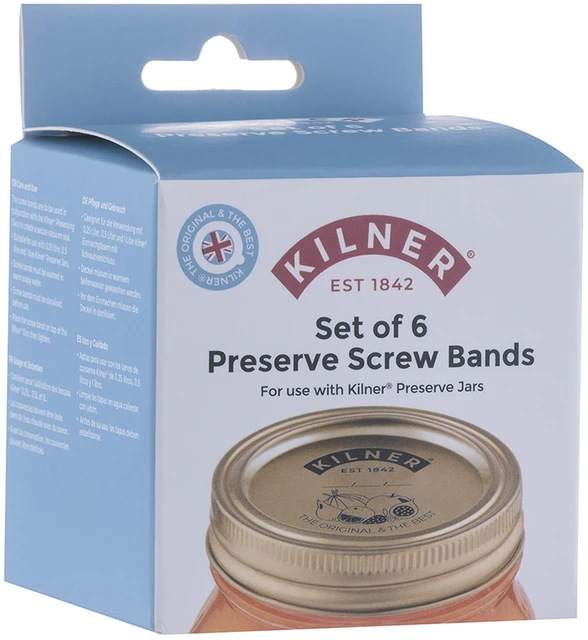 Kilner Rayware Group KIL-Rinkinys 6 stiklainių dangteliai, konservuoti stiklainiai