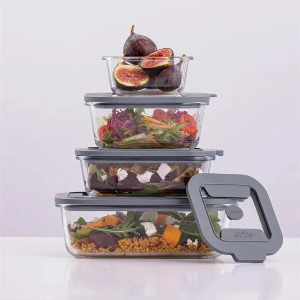 Kilner Rayware Group KIL-Hermetiškas indas stiklinis 1,5 l stačiakampis NFS