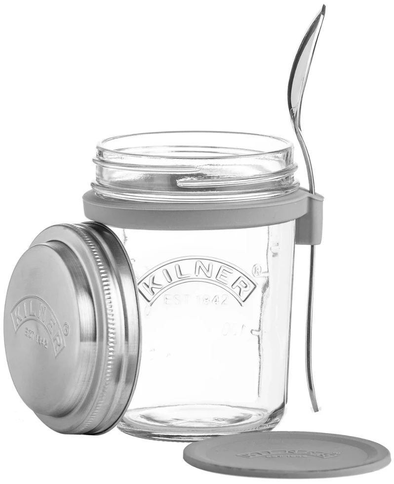 „Kilner“ pusryčių stiklainis + šaukštas 0025 899