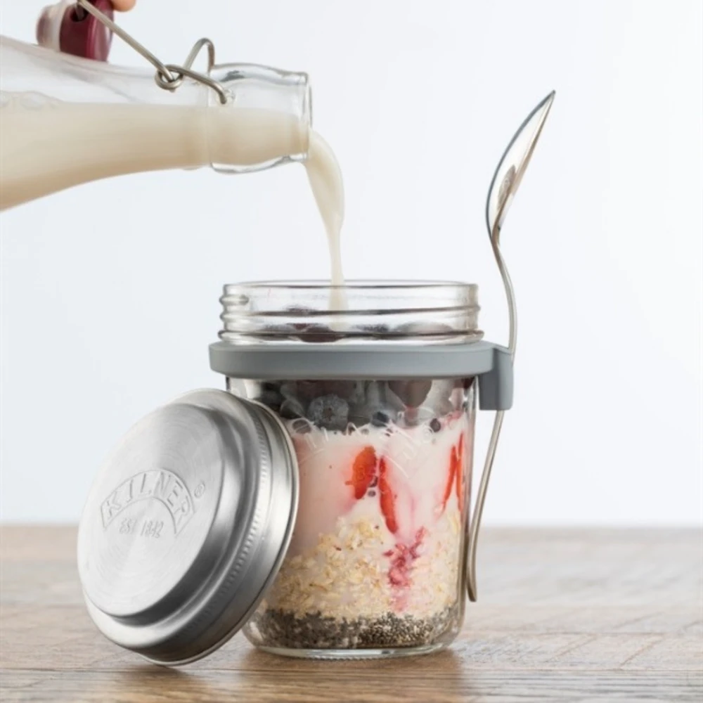 „Kilner“ pusryčių stiklainis + šaukštas 0025 899
