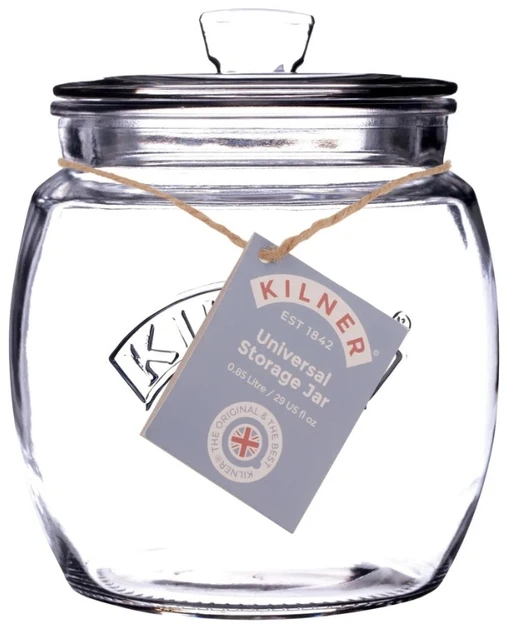 Stiklinis laikymo indas su dangteliu PUSH TOP 0.85L / Kilner