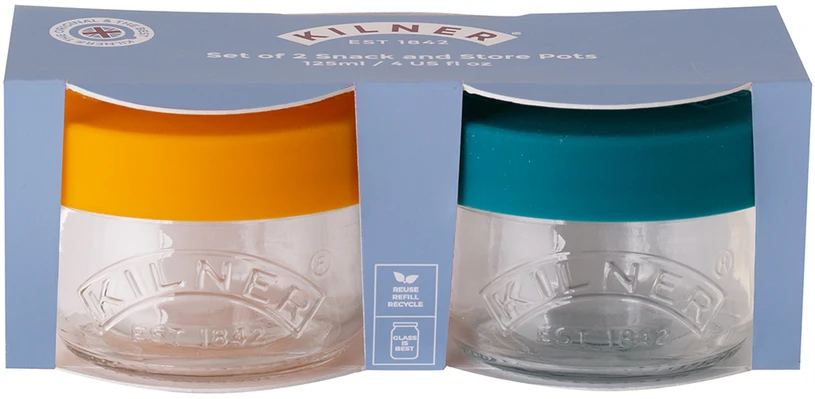 Kilner Rayware Group KIL-2 užkandžių indelių rinkinys 0,125 l.