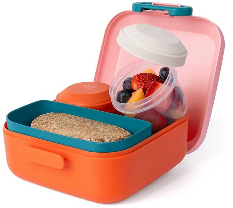 Priešpiečių dėžutė su przegródkami vaikams Rikko Poppy Flamingo / Amuse