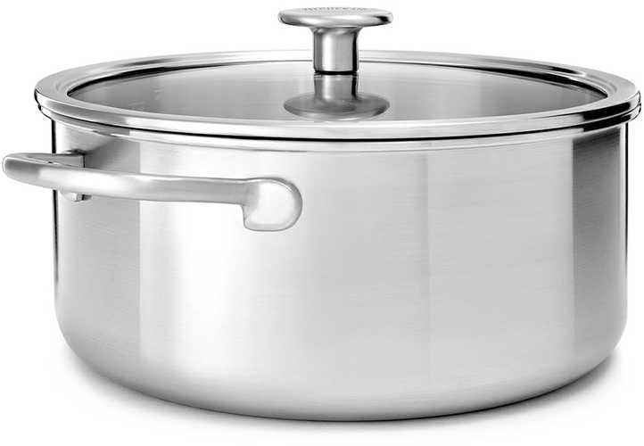 KitchenAid - Daugkartinis puodas su dangčiu - sidabrinis - 24 cm