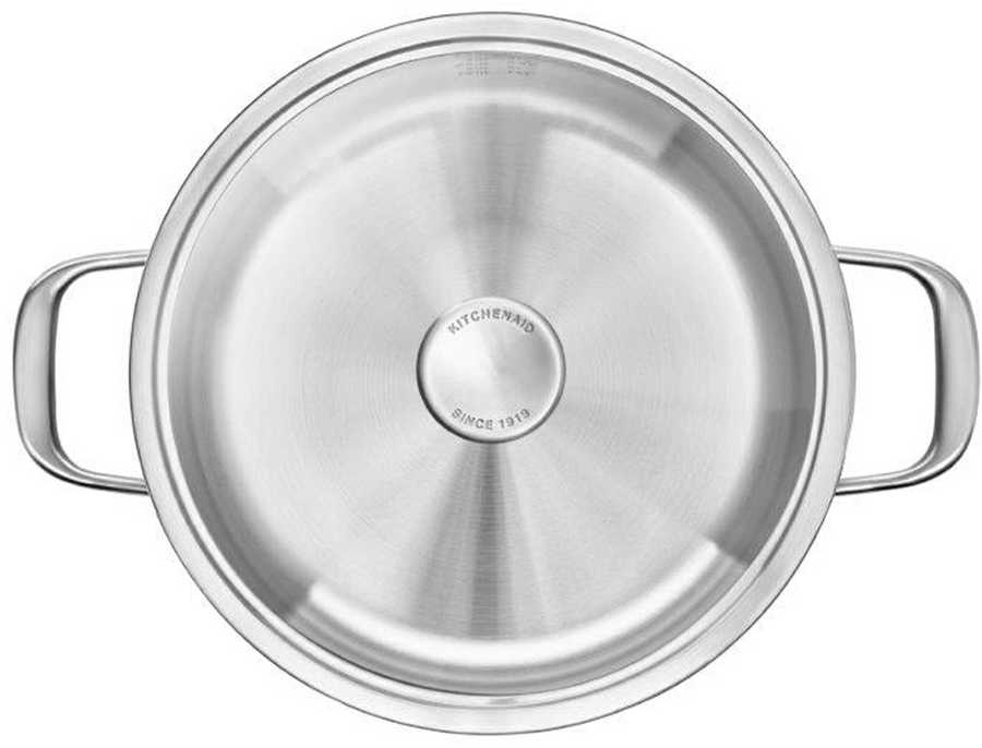 KitchenAid - Daugkartinis puodas su dangčiu - sidabrinis - 24 cm