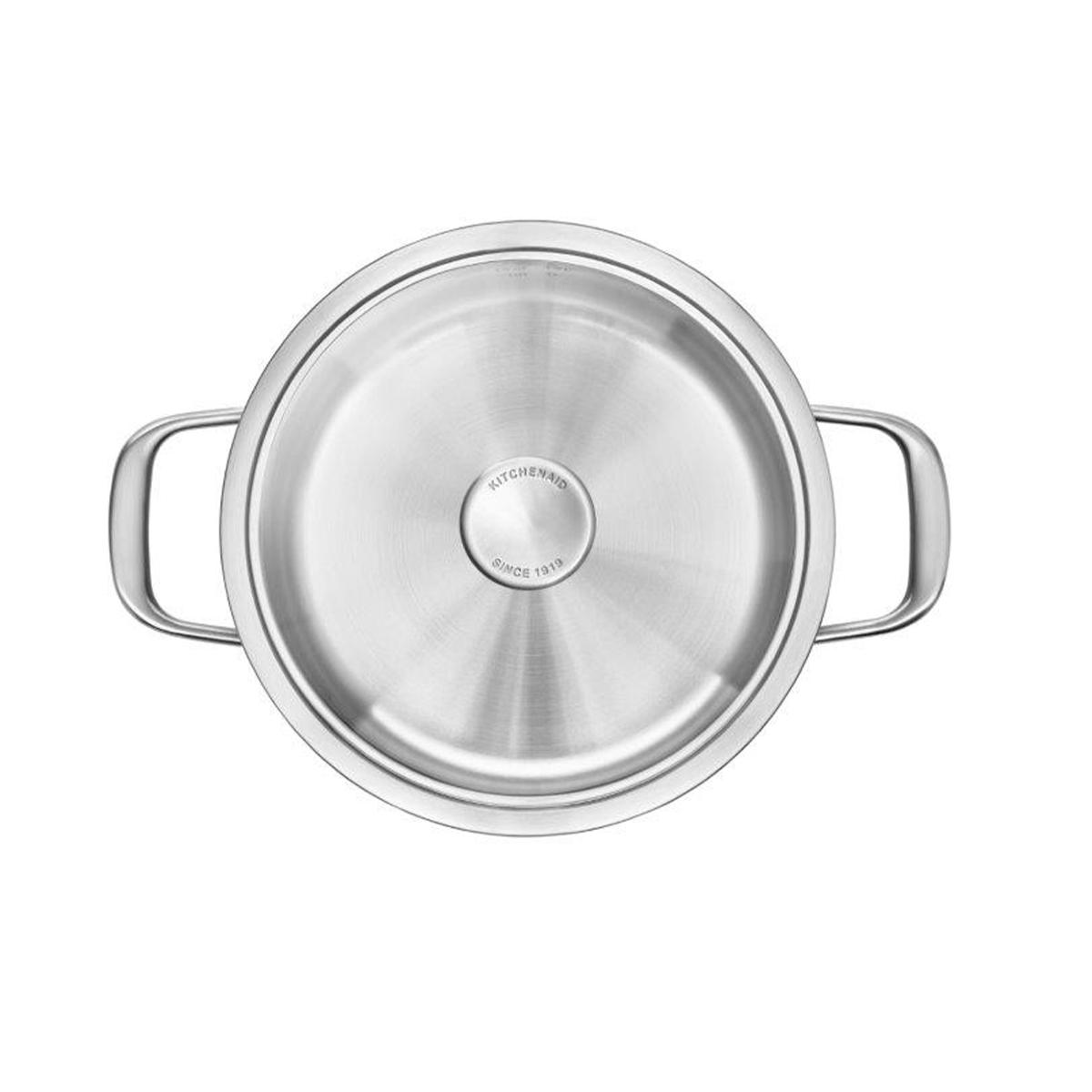 KitchenAid - Daugiafunkcis puodas su dangčiu - sidabrinis - 20 cm