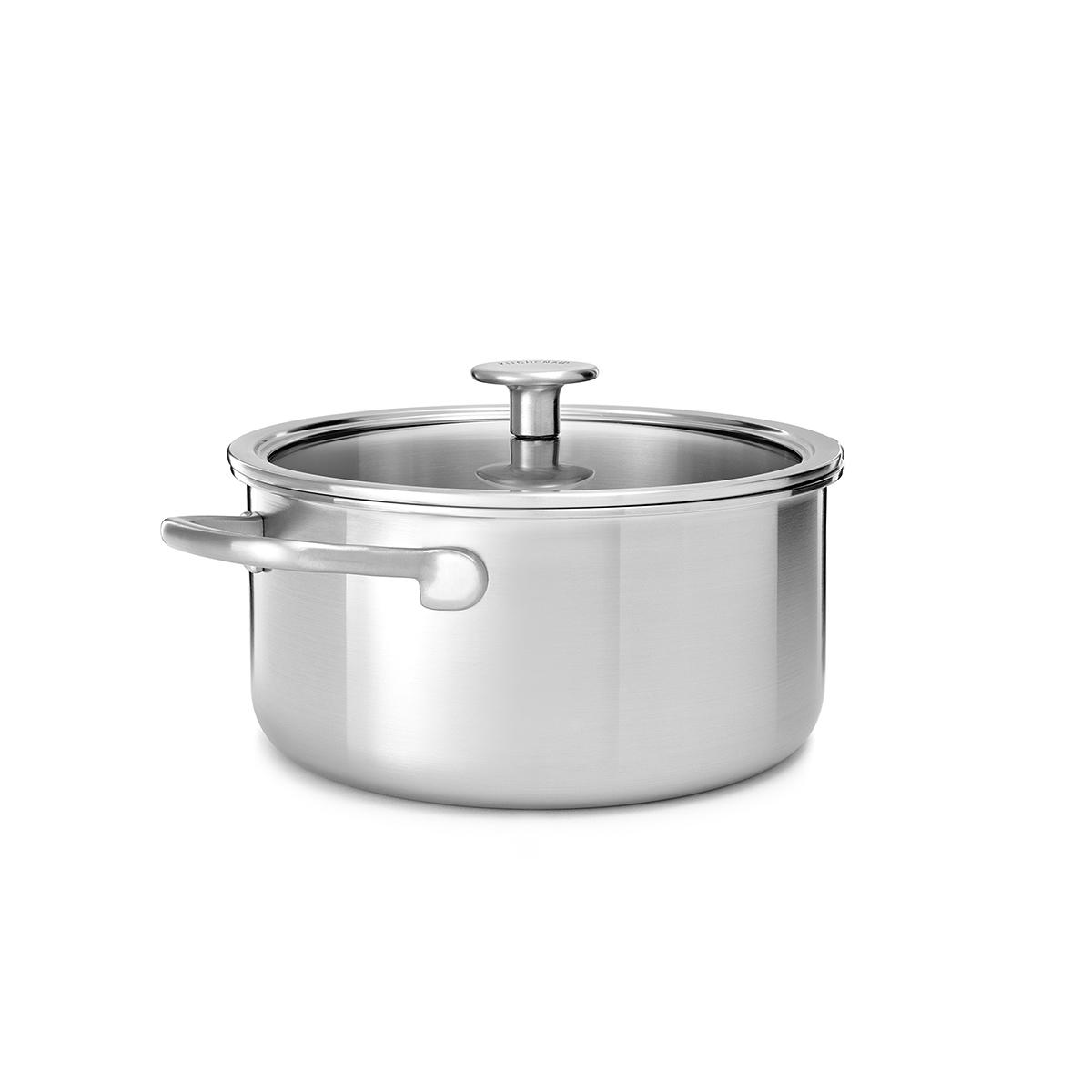 KitchenAid - Daugiafunkcis puodas su dangčiu - sidabrinis - 20 cm