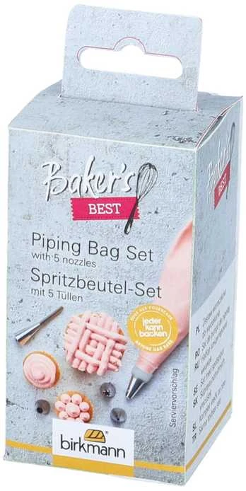 Konditerinis maišelis su antgaliais + „Baker's Best“ / „Birkmann“ adapteris