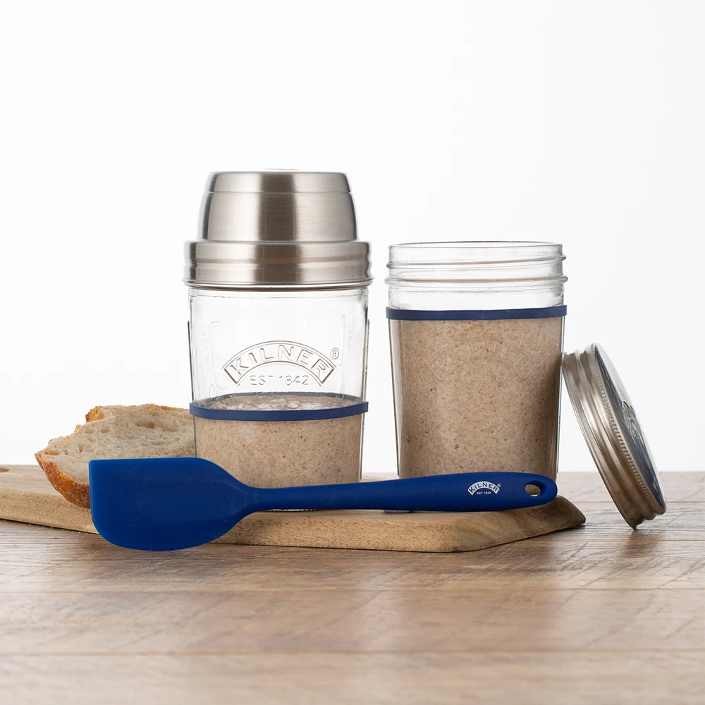 Rinkinys rauginto tešlos starteris 5 vnt. 350ml / Kilner