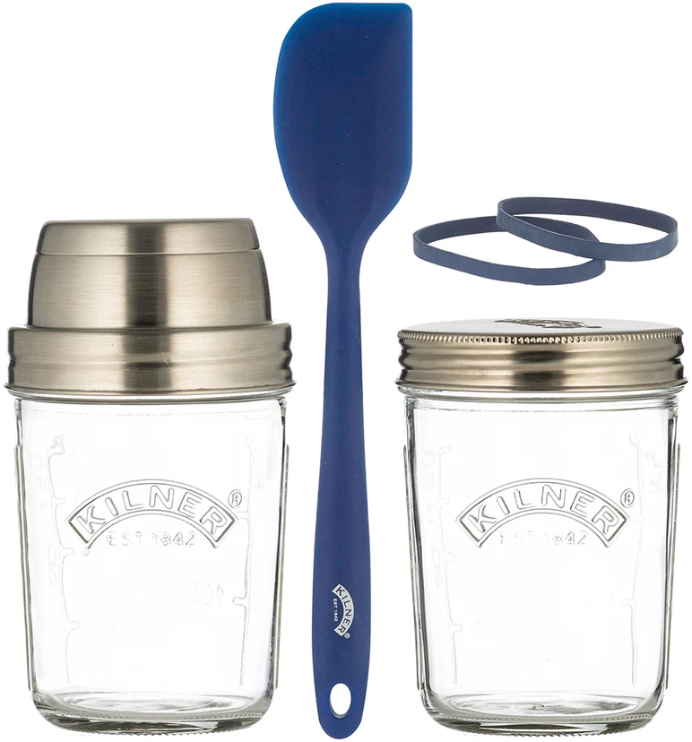 Rinkinys rauginto tešlos starteris 5 vnt. 350ml / Kilner