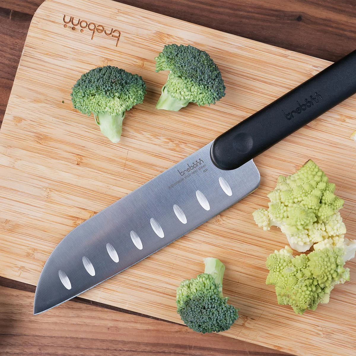 Santoku peilis - juodas / Trebonn
