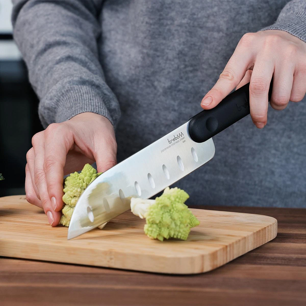 Santoku peilis - juodas / Trebonn