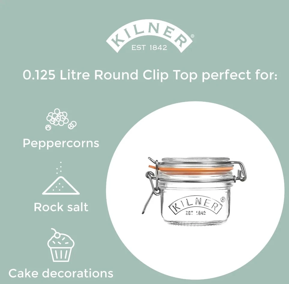 Słoik apvalus CLIP TOP 0,125L / Kilner
