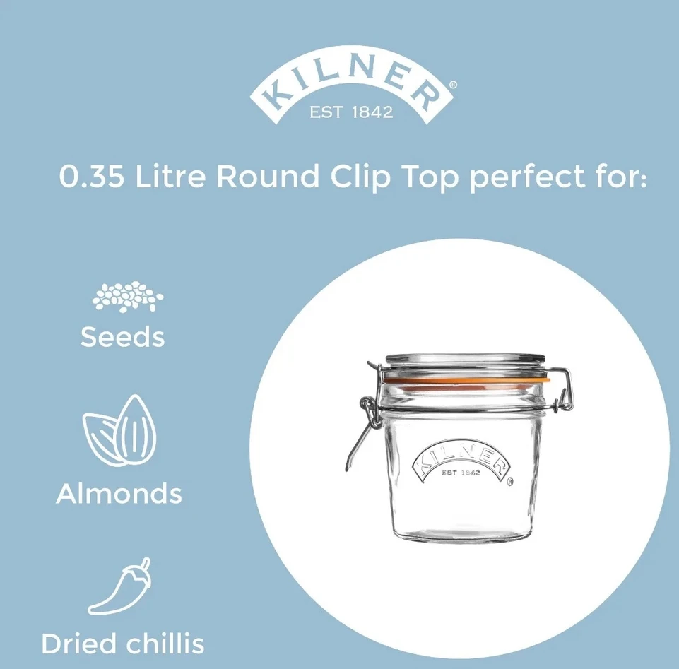 Słoik apvalus CLIP TOP 0,35L / Kilner