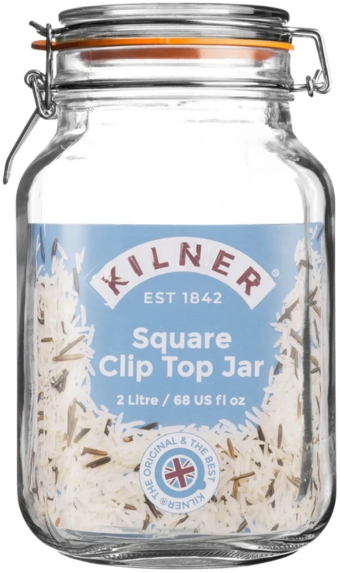 CLIP TOP 2L kvadratinis stiklainis / Kilner