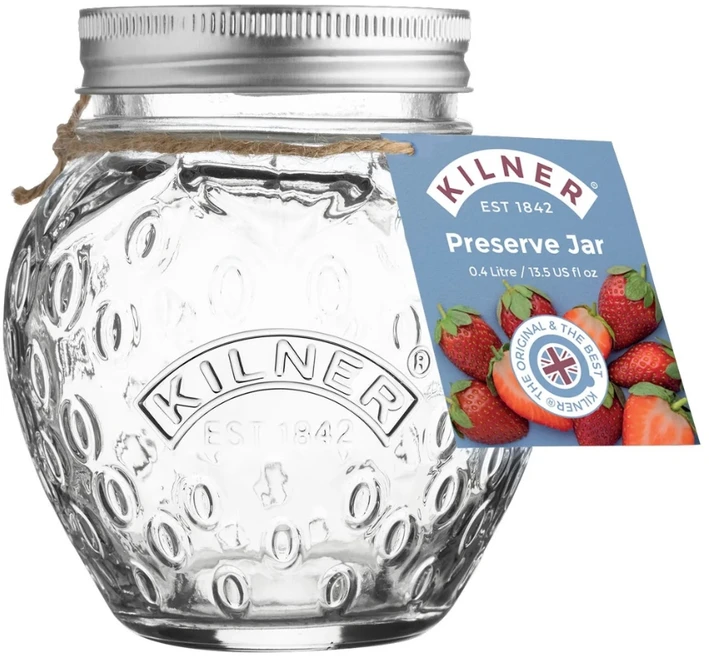 Braškių vaisių uogienės stiklainis 0,4 l / Kilner