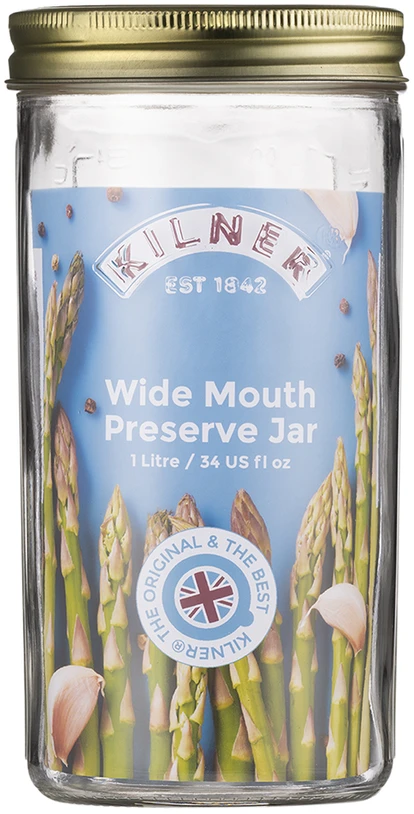 Plataus kamščio konservavimo stiklainis 1 l / Kilner