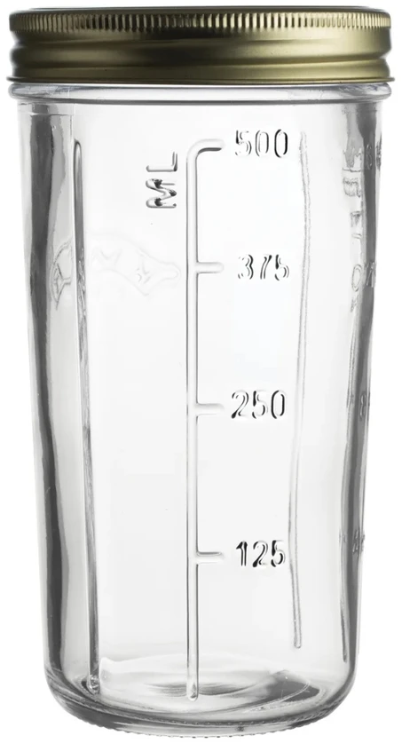 Plataus kampo konservavimo stiklainis 0,5 l / Kilner