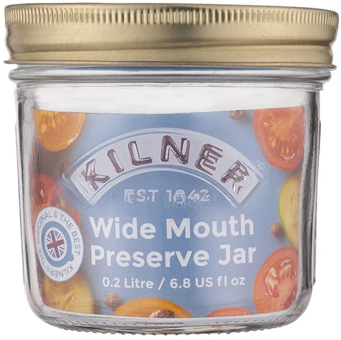Kilner Rayware Group KIL-Stiklainis 0,2 l su plačiu snapeliu, Konservuoti stiklainis