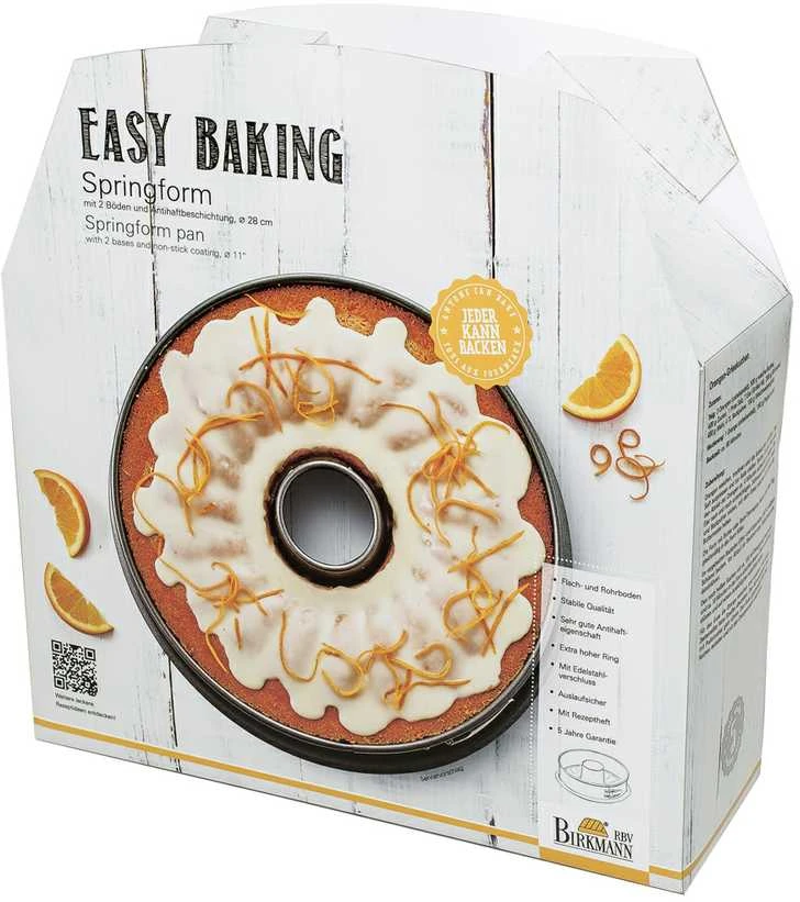 Springform keptuvė - dviejų tipų dugnas - EASY BAKING - 28 cm / Birkmann