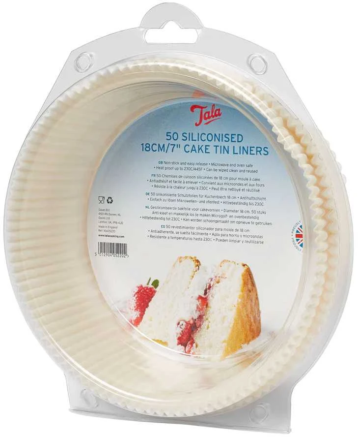 Tala Silikoninės kepimo formelės 18 cm - 50 vnt.