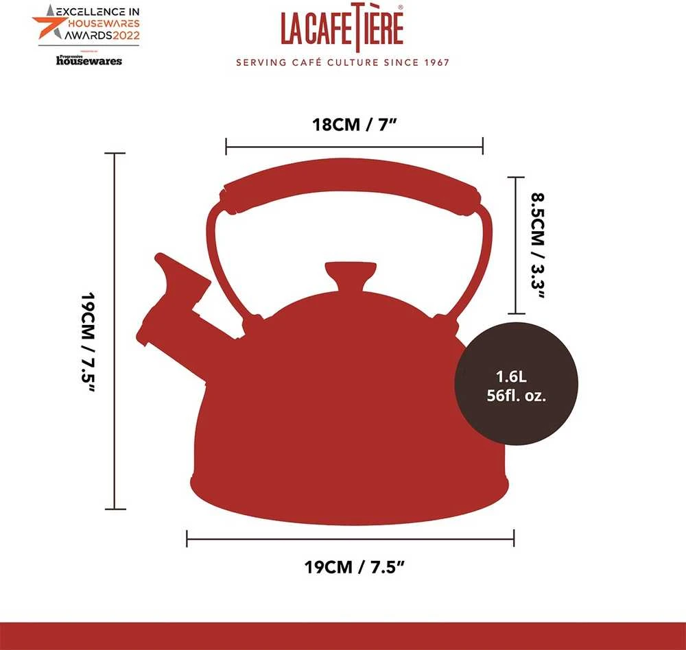 Virdulys su gwizdkiem 1,6 L Juodas / La Cafetiere