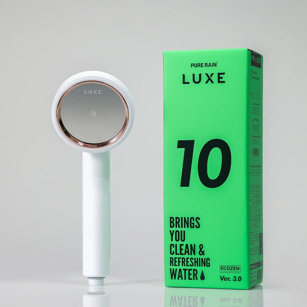 Water Lab Dušo galvutė su dviem filtrais LUXE PRO balta 100 mm / Vanduo Lab