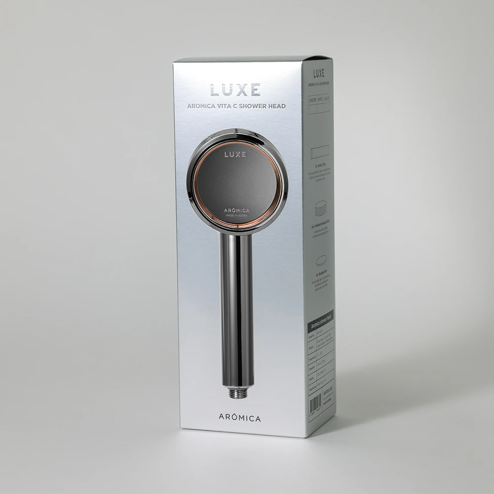 Water Lab Dušo galvutė su trimis filtrais ARO LUXE juoda 100 mm / Vanduo Lab