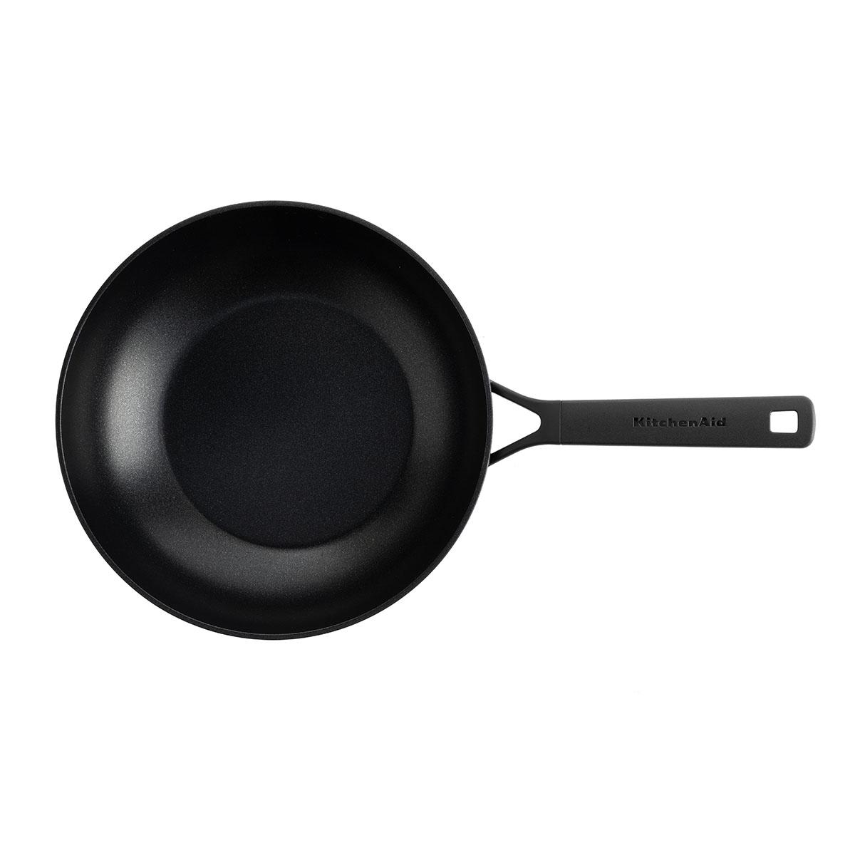 KitchenAid - Klasikinė kaltinė voko keptuvė - juoda - 28 cm