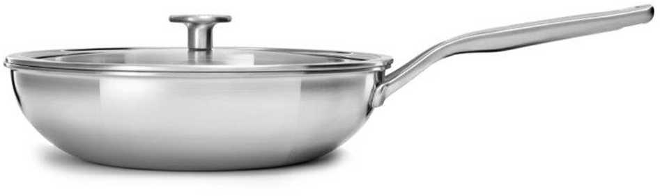 KitchenAid - „Multiply“ vokas su dangčiu - sidabro spalvos - 28 cm