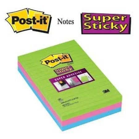 „Post-it Pad“ itin lipnus 660-3 ssuc spalvų mišinys 101x152mm, 3x90 lapai (3M0688)