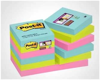 3M Post-it kvadratiniai lapeliai, spalvoti rinkinys