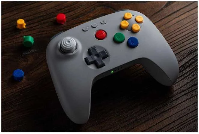 8Bitdo - 64 belaidis 2.4G valdiklis - Pilkas