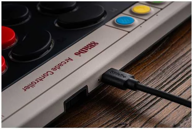 8Bitdo – Arkadinių žaidimų valdiklis – pilkas