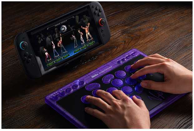 8Bitdo - Arcade Controller - Violetinė